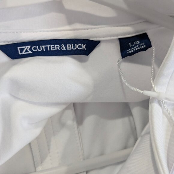 Cutter & Buck Quarter Zip Golf Shirt, White, Size Large, NWT, JARC Florida Logo - Picture 10 of 14